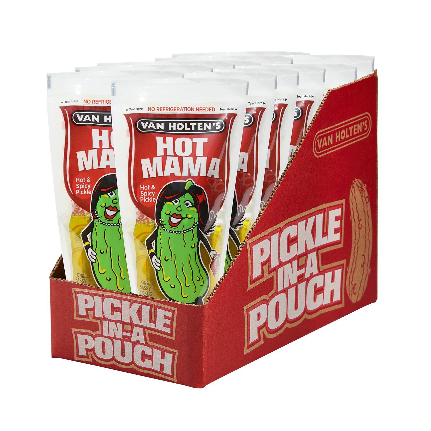 Van Holten's Pickle-In-A-Pouch Van Holten’s Hot and Spicy King Size (about 9 Oz)-12 Count 