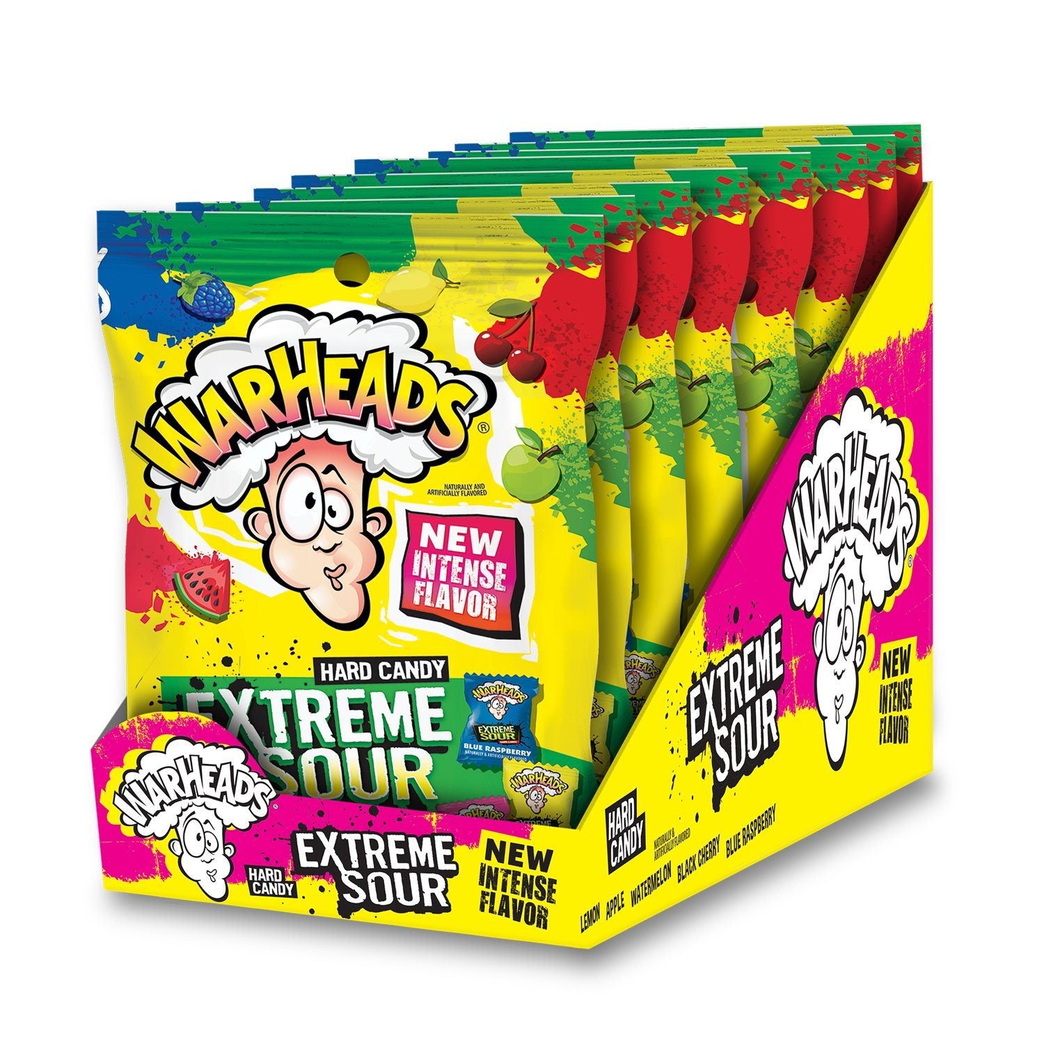 WARHEADS Candies WARHEADS Extreme Sour 3.25 Oz-12 Count 