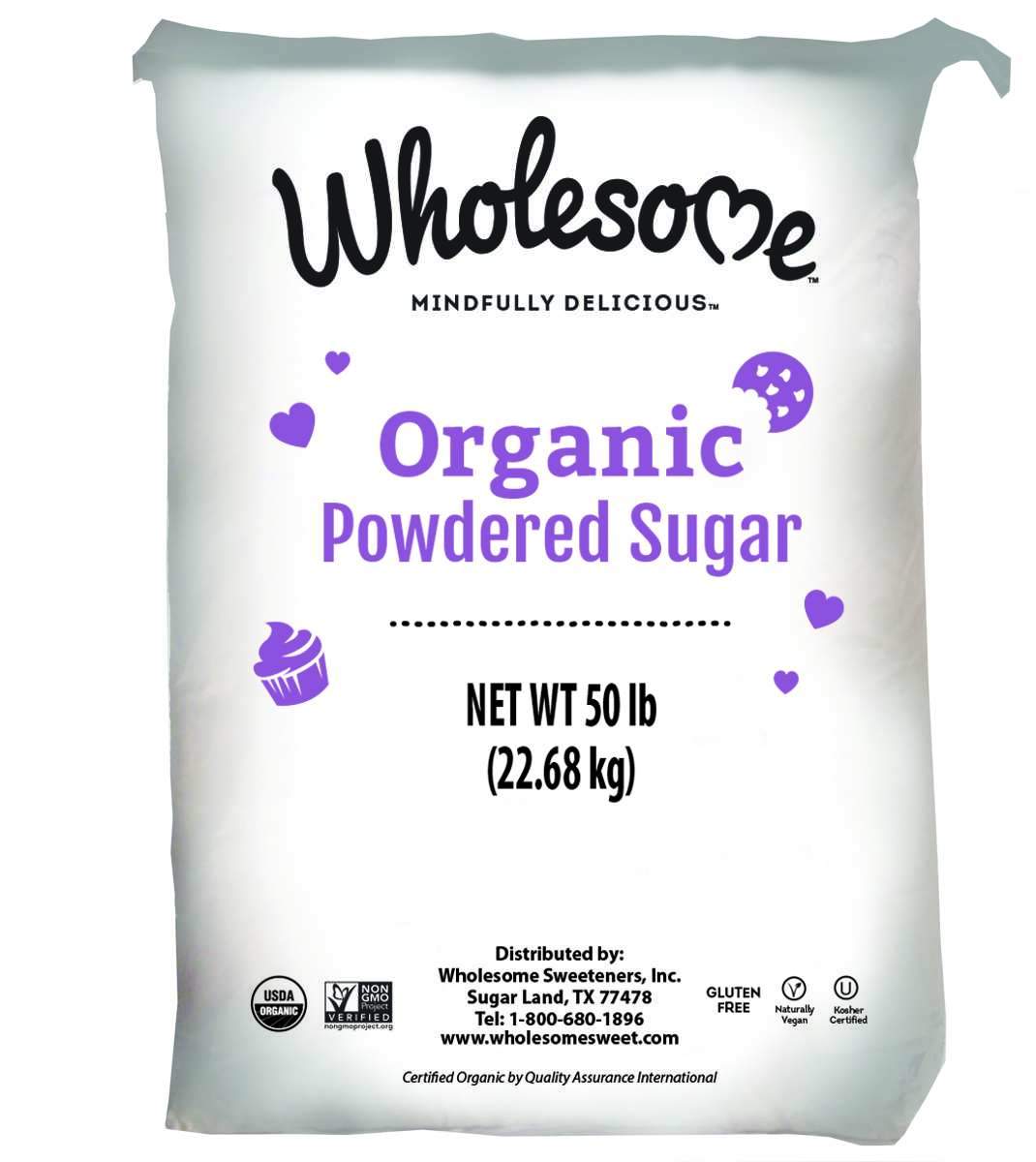 Wholesome Sweeteners Organic Powdered Sugar Wholesome Sweeteners 12x Powder 50 Pound 