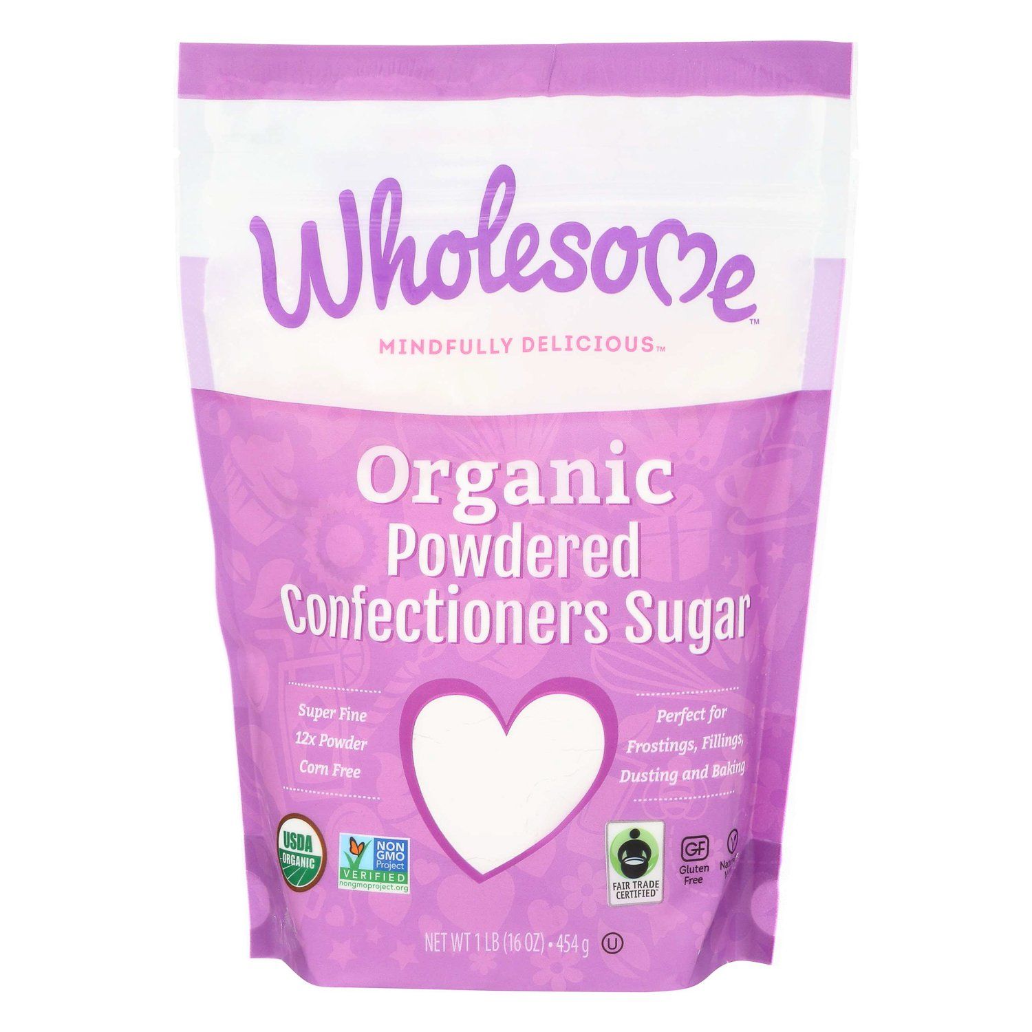 Wholesome Sweeteners Organic Powdered Sugar Wholesome Sweeteners 12x Powder Fair Trade 1 Pound 
