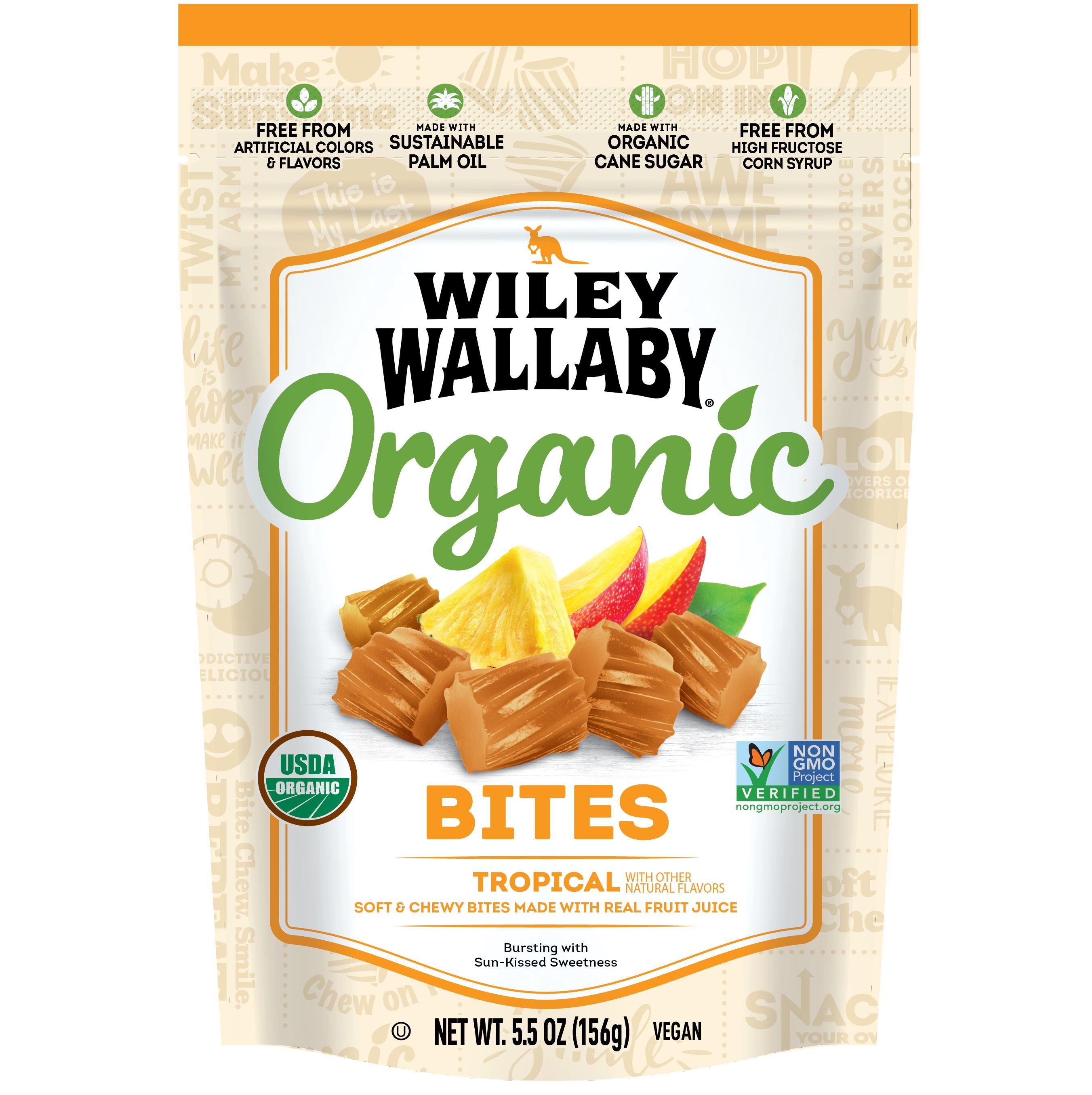 Wiley Wallaby Licorice Wiley Wallaby Organic Tropical 5.5 Ounce 