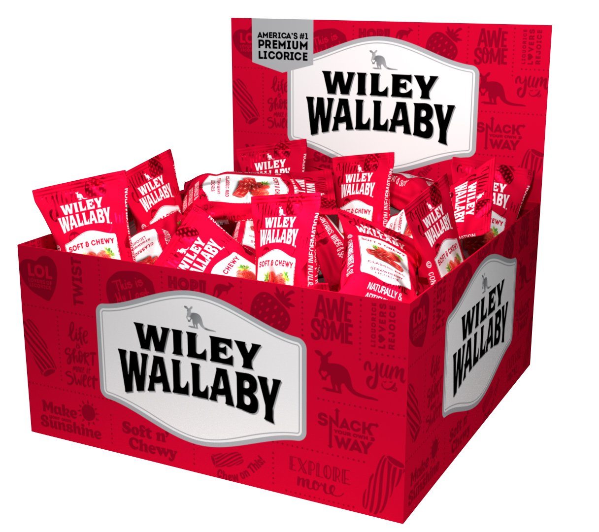 Wiley Wallaby Licorice Wiley Wallaby Original Red 0.28 Oz-50 Count 