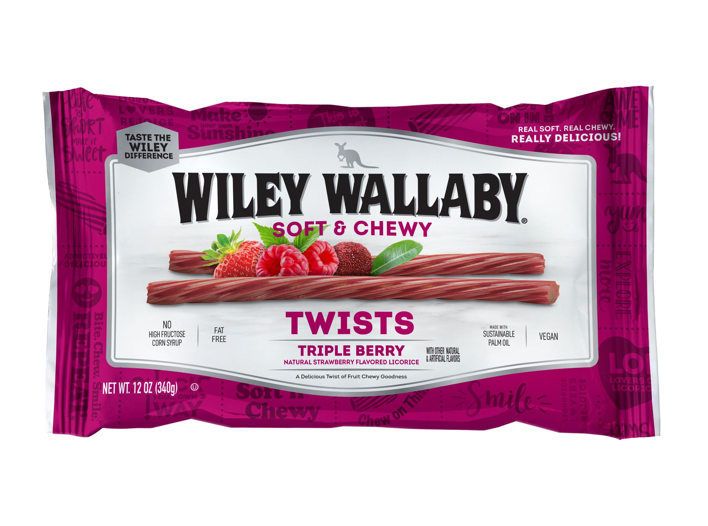 Wiley Wallaby Licorice Wiley Wallaby Triple Berry 12 Ounce 