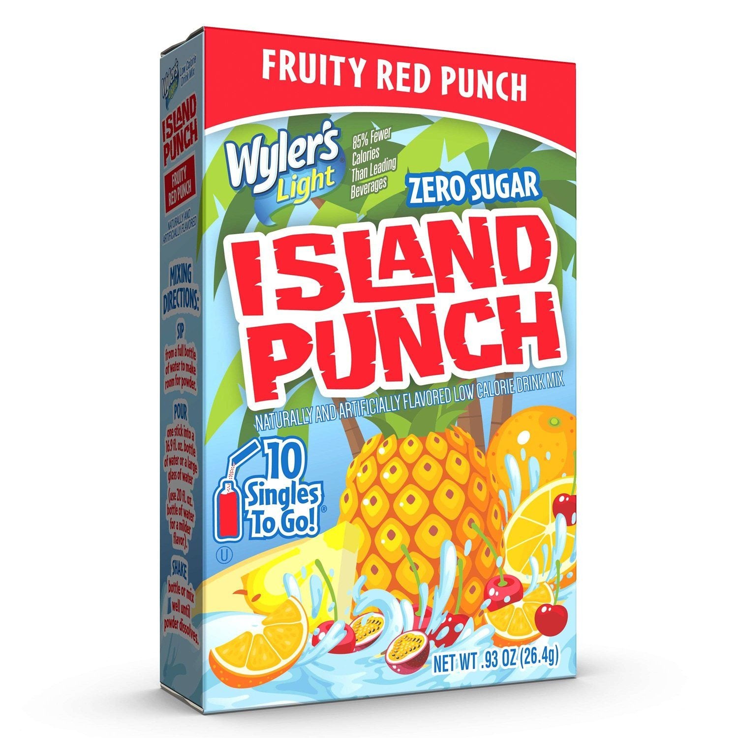 Wyler's Island Punch Drink Mix Wyler's Fruity Red Punch 10 Sticks 