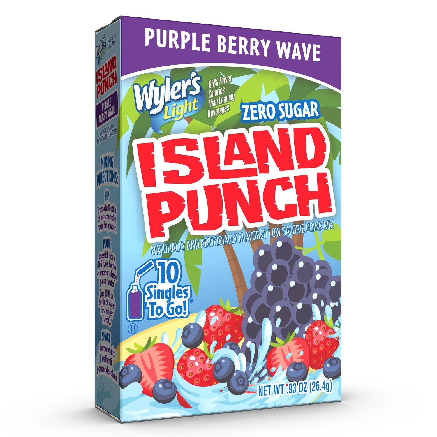 Wyler's Island Punch Drink Mix Wyler's Purple Berry Wave 10 Sticks 