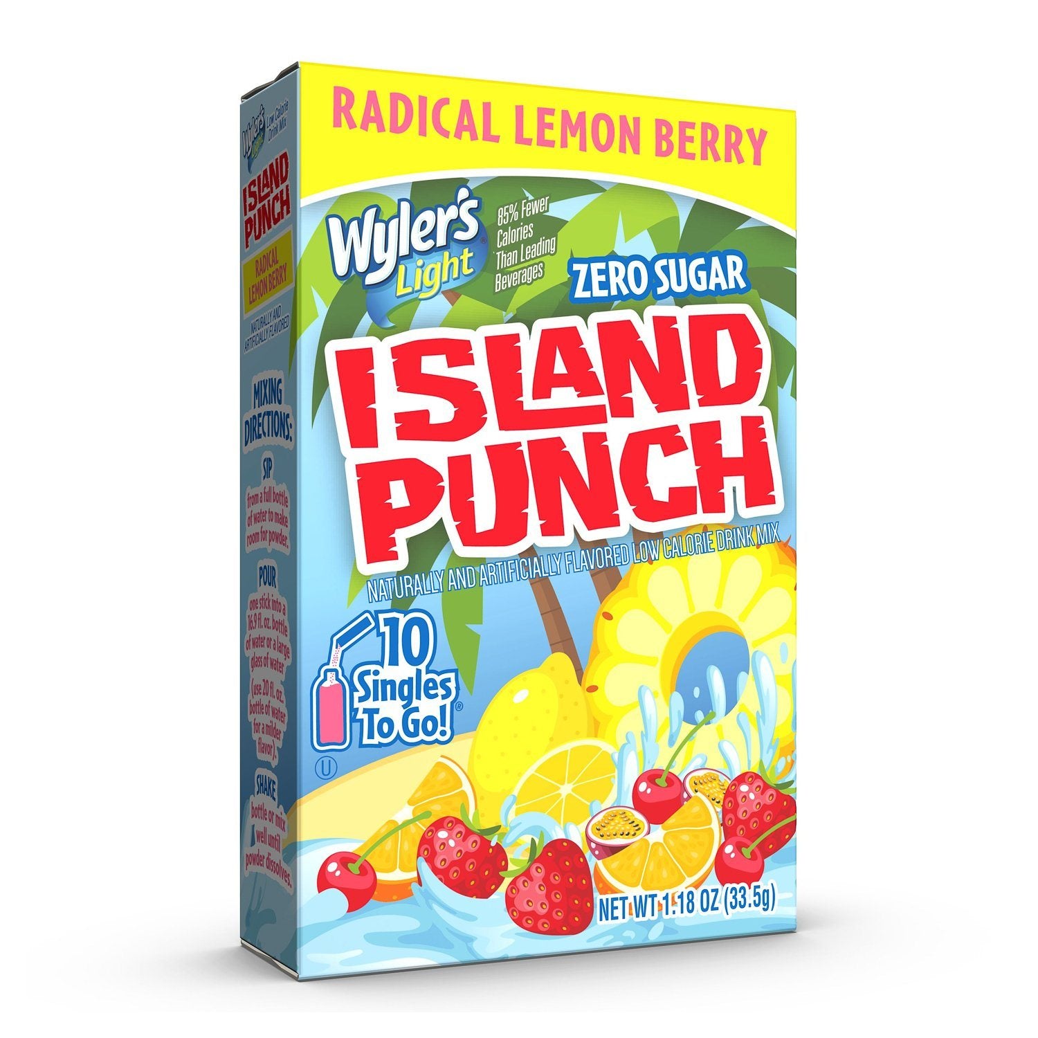 Wyler's Island Punch Drink Mix Wyler's Radical Lemon Berry 10 Sticks 