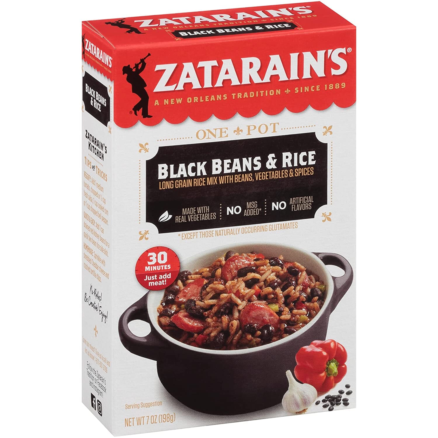 Zatarain's Rice Dinner Zatarain's Black Beans & Rice 7 Ounce 