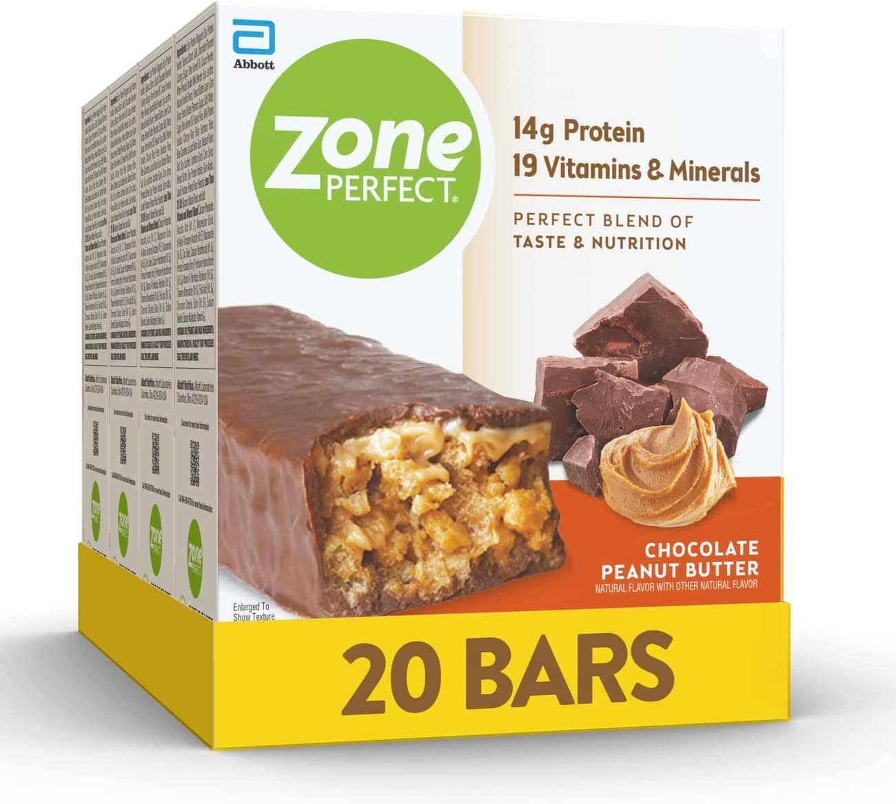 ZonePerfect Protein Bars ZonePerfect Chocolate Peanut Butter 1.76 Oz-20 Count 